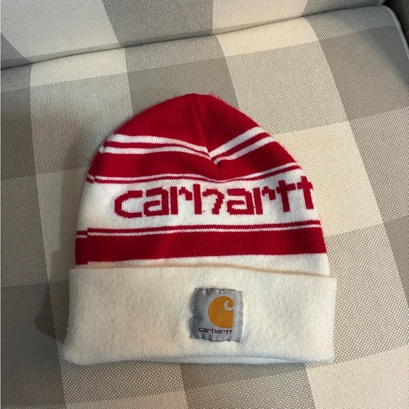 Carhartt Other - Carhartt White and Red Beanie